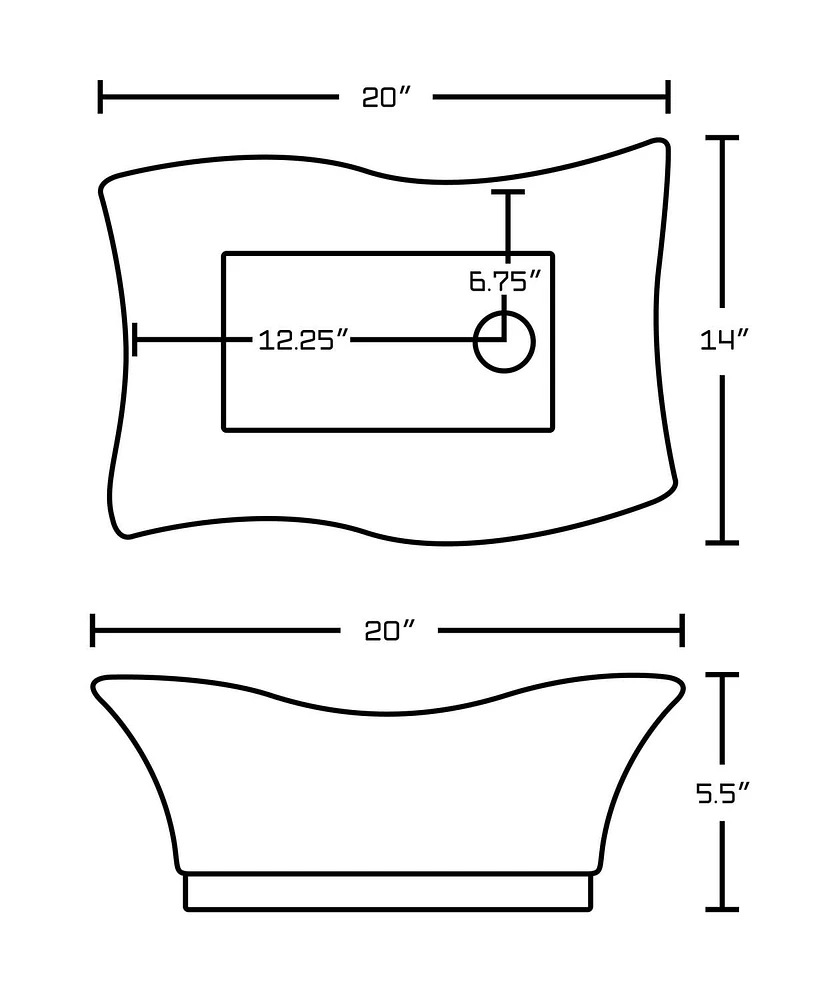 in. W Above Counter White Bathroom Vessel Sink Set For Wall Mount Drilling AI