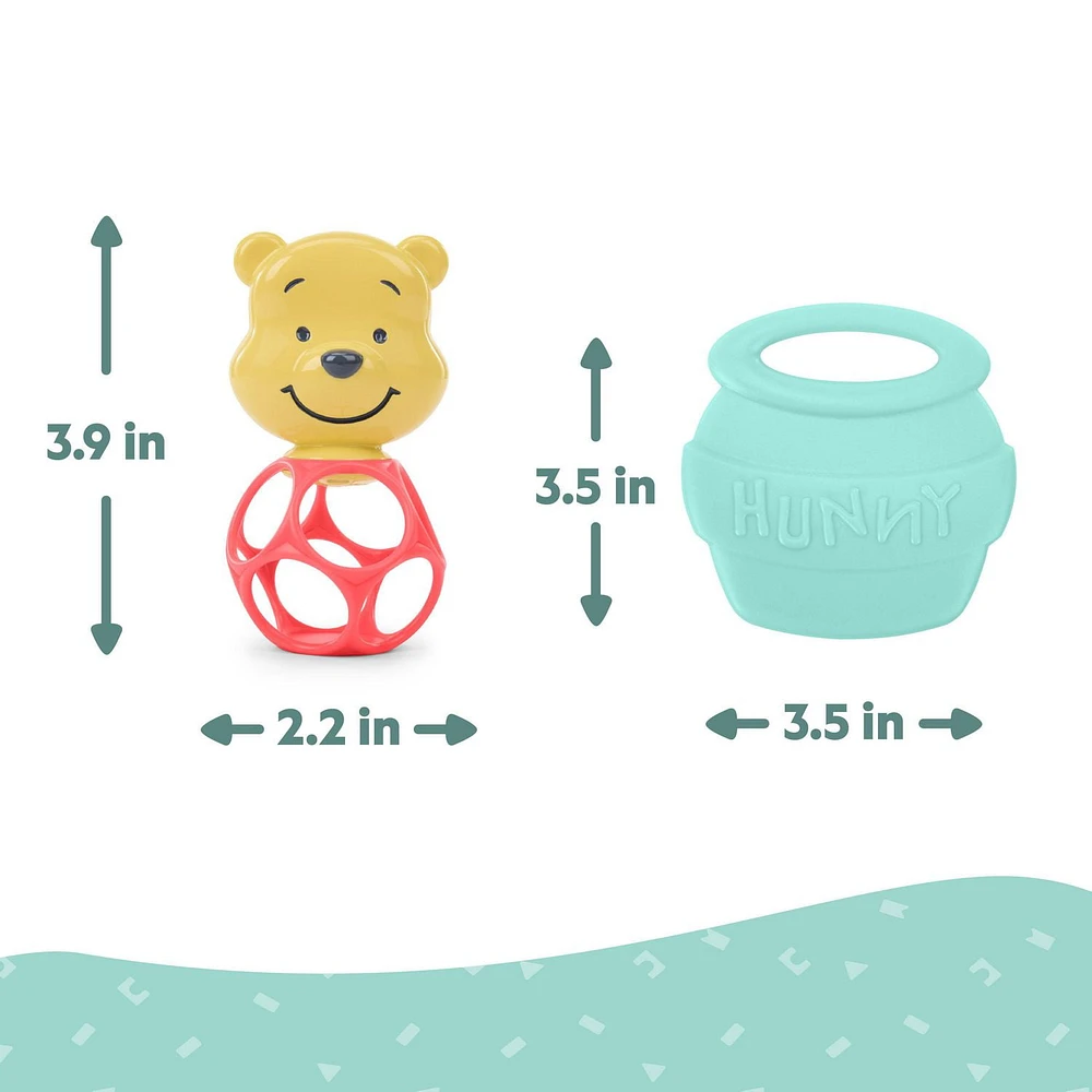Bright Starts Disney Baby Winnie the Pooh Hunny & Shake Rattle & Teether