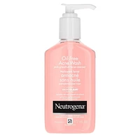 Neutrogena Oil-Free Acne Wash Pink Grapefruit Facial Cleanser, Pore Cleansing and Daily Liquid Facial Cleanser with 2% Salicylic Acid and Vitamin C, 177 mL