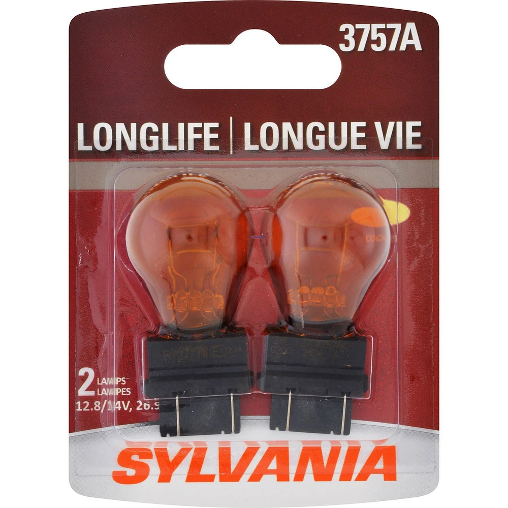 SYLVANIA 3757A Long Life Mini Bulbs, Pack of 2, 12.8V