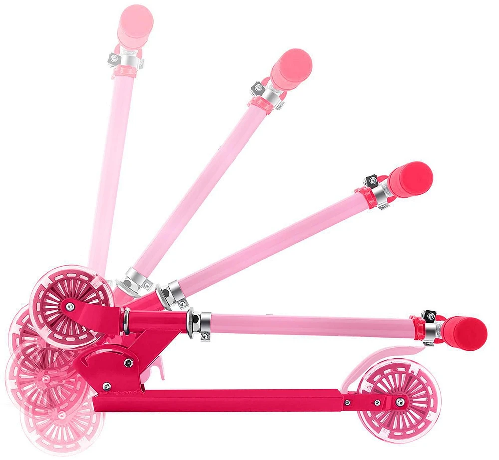 Rugged Racers Two Wheel Kids Scooter with Pink Heart Design