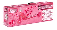 Rugged Racers Two Wheel Kids Scooter with Pink Heart Design