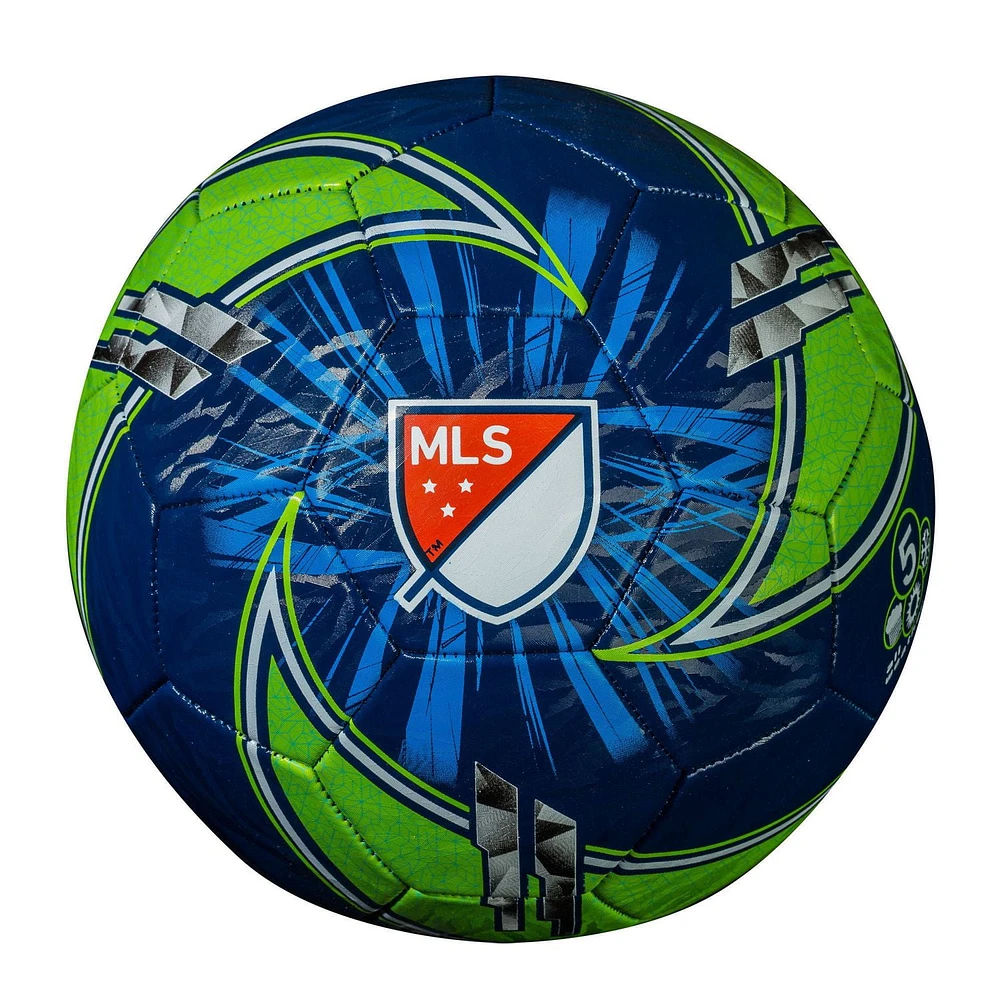 Franklin Sports MLS Blue and Lime Soccer Ball