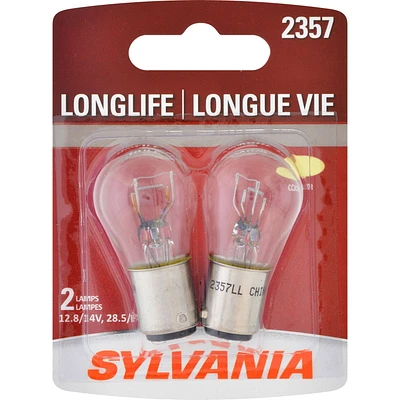 SYLVANIA 2357 Long Life Mini Bulbs, Pack of 2, 12.8 V