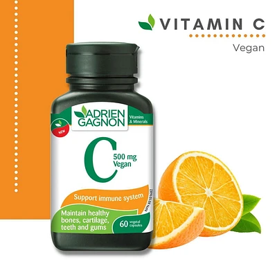 Adrien Gagnon - Vitamine C Végane, 500 mg