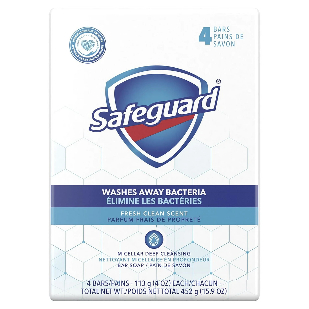 Safeguard Bar Soap Fresh Clean Scent, 452G