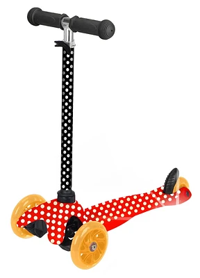 Rugged Racers Mini 3-Wheel Kids Scooter in Red Polka Dot