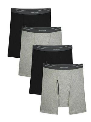 Caleçon boxeur de Fruit of the Loom en noir et gris pour hommes, paq. de 4