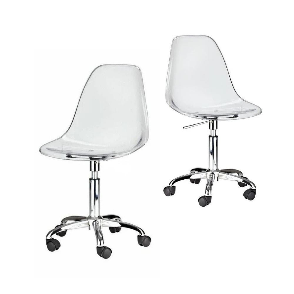 Heavenly Collection Clear Acrylic Office Chair