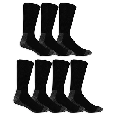 Fruit of the Loom Men's 7 Pair Work Gear Crew Socks