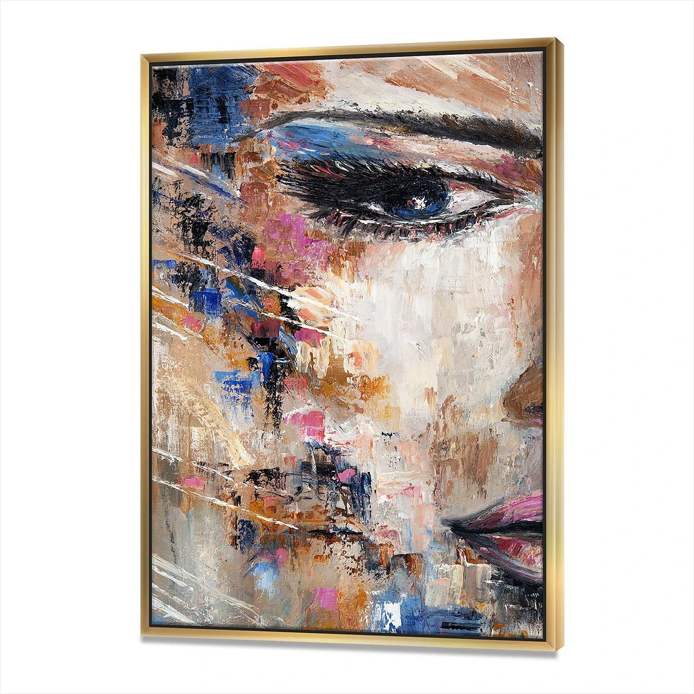 Designart Portrait Of A Young Woman IV FLOAT FRAME WALL ART