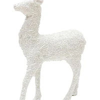 Holiday Time 12IN White Glitter Reindeer Décor, 12IN REINDEER DECOR