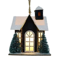 Holiday Time  LED Plaid House Ornament, LED HOUSE ORNAMENT