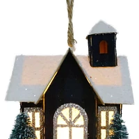 Holiday Time  LED Plaid House Ornament, LED HOUSE ORNAMENT