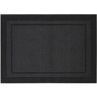 hometrends Black Border Placemat, Textaline, 13"x18"