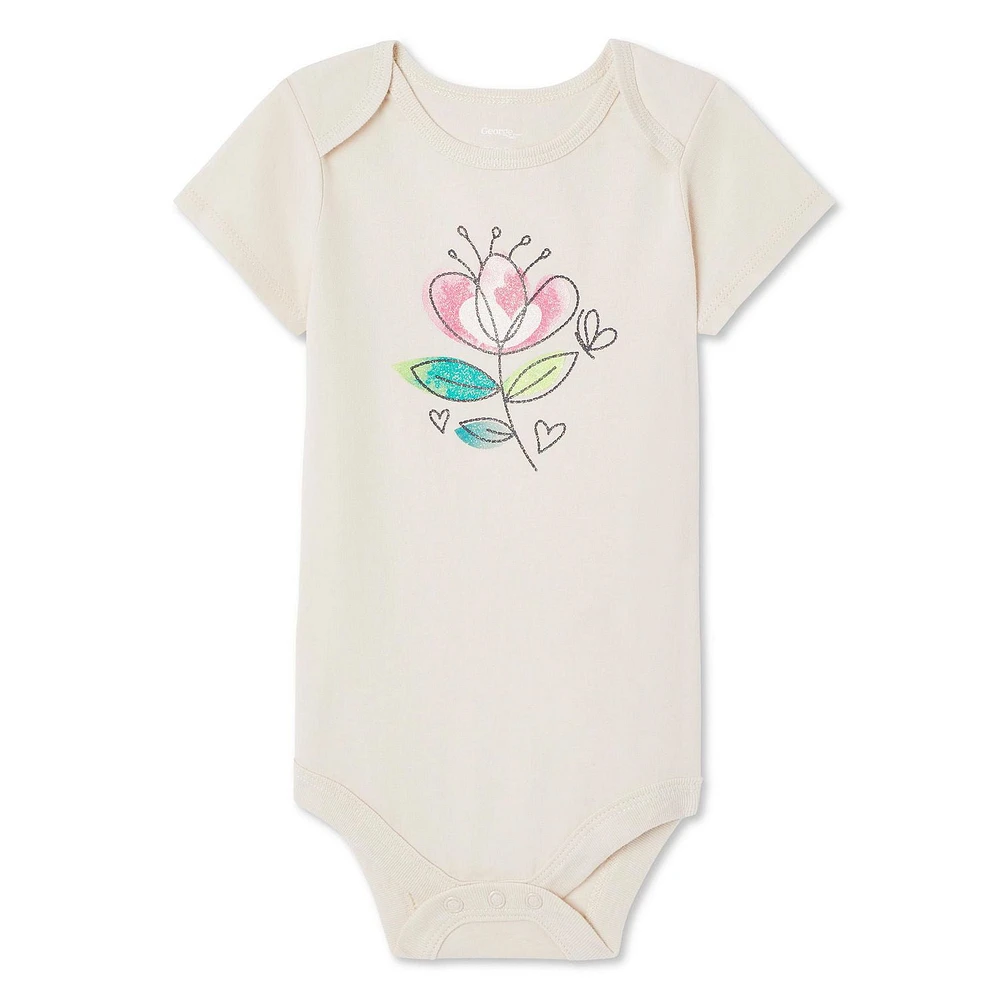 George Baby Girls' Graphic Bodysuit, Sizes 0-24 months