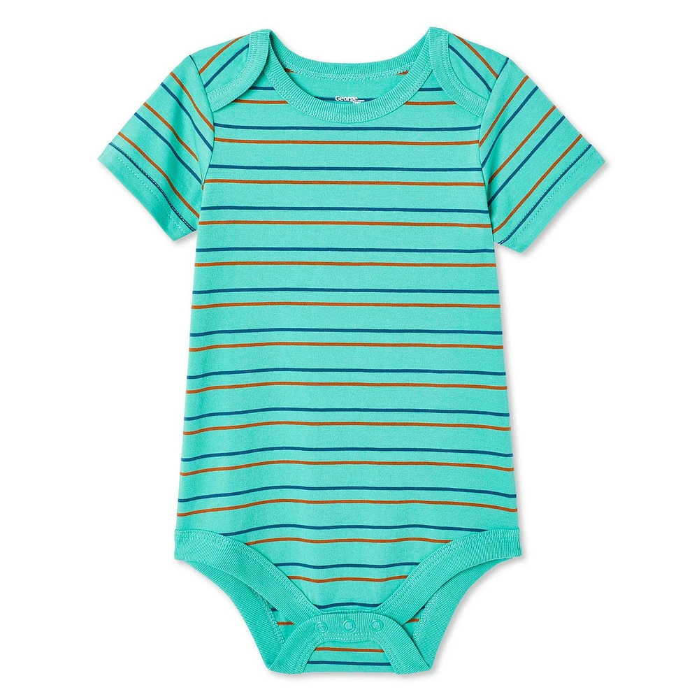 George Baby Boys' Short Sleeve Bodysuit, Sizes 0-24 months