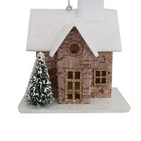 Holiday Time Brwon LED House With Tree Ornament