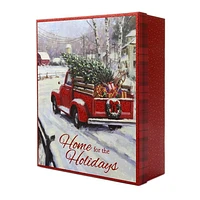 Holiday Time Christmas Jumbo Rectangle Gift Box, Truck, Red, Christmas Jumbo Rectangle Box, Truck