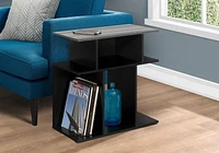 Monarch Specialties Accent Table, Side, End, Nightstand, Lamp, Living Room, Bedroom, Laminate, Black, Grey, Contemporary, Modern