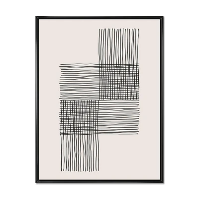 Designart Minimal Geometric Compostions Of Elementary Forms XIX FLOAT FRAME WALL ART