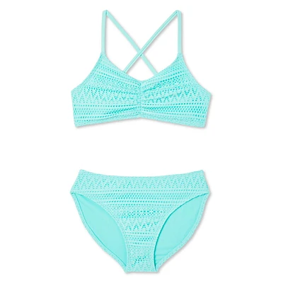 Maillot de bain 2 pièces en crochet George pour filles Tailles TP–TG