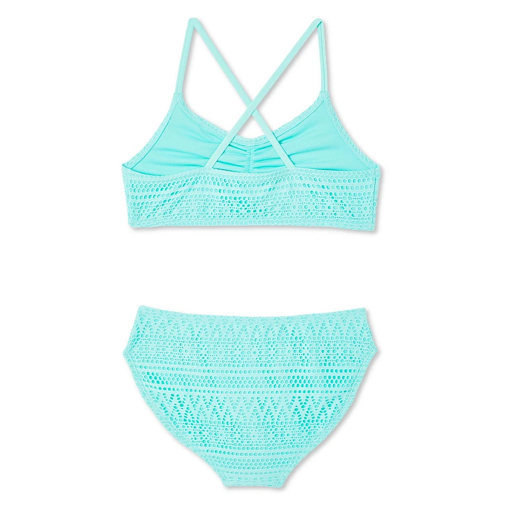 Maillot de bain 2 pièces en crochet George pour filles Tailles TP–TG