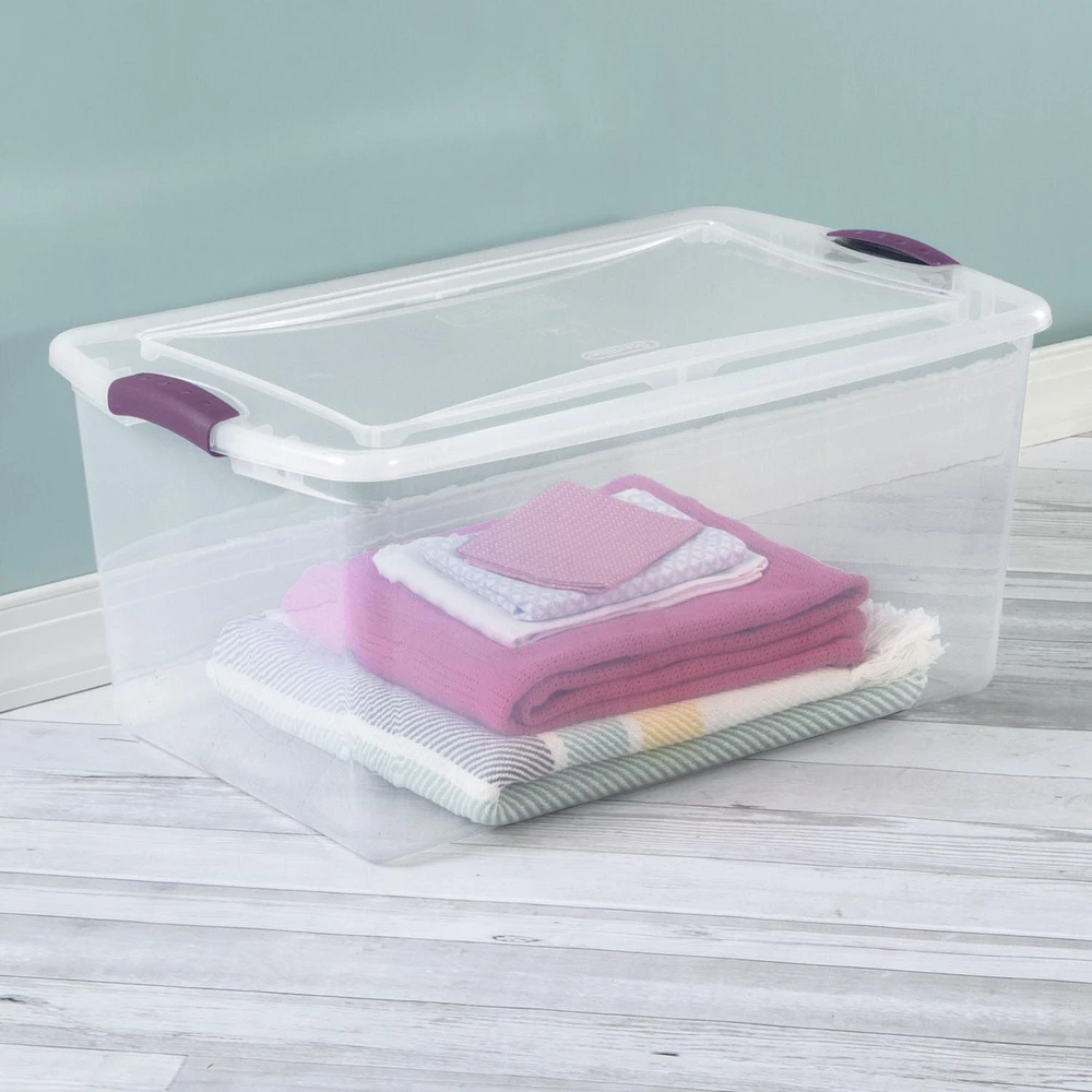 Sterilite 62L Latch Box - Purple