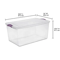 Sterilite 62L Latch Box - Purple