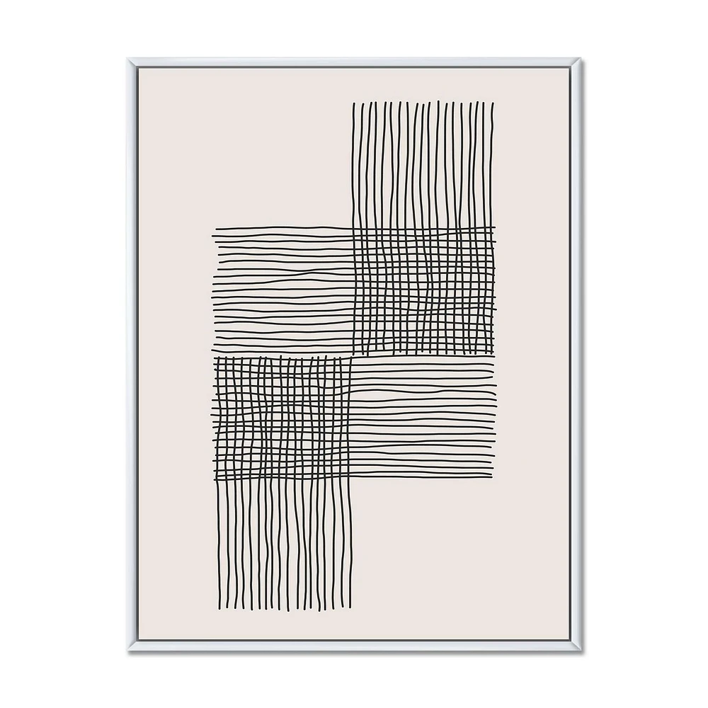 Designart Minimal Geometric Compostions Of Elementary Forms XIX FLOAT FRAME WALL ART