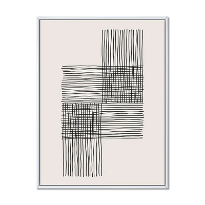 Designart Minimal Geometric Compostions Of Elementary Forms XIX FLOAT FRAME WALL ART