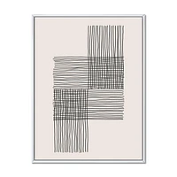 Designart Minimal Geometric Compostions Of Elementary Forms XIX FLOAT FRAME WALL ART