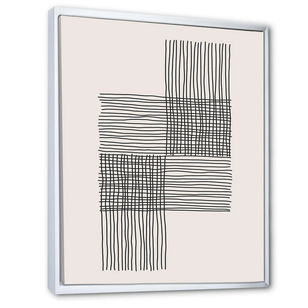 Designart Minimal Geometric Compostions Of Elementary Forms XIX FLOAT FRAME WALL ART