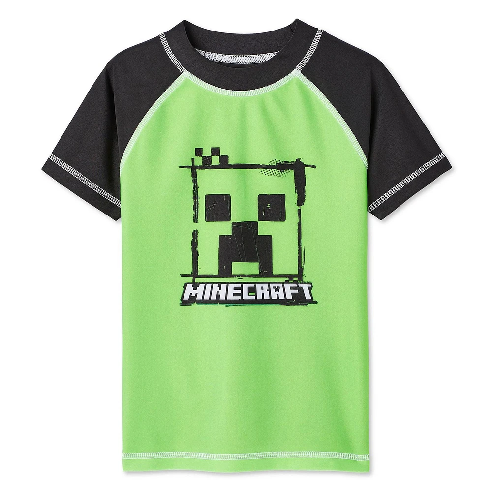 Haut de bain anti-UV Minecraft pour garçons Tailles TP-G
