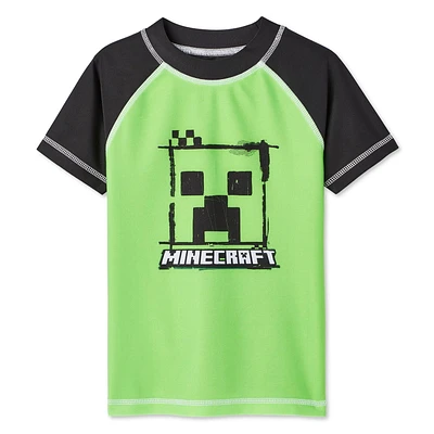 Haut de bain anti-UV Minecraft pour garçons Tailles TP-G