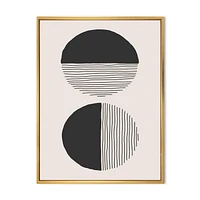 Designart Minimal Geometric Lines And Circle IV FLOAT FRAME WALL ART