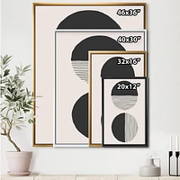 Designart Minimal Geometric Lines And Circle IV FLOAT FRAME WALL ART