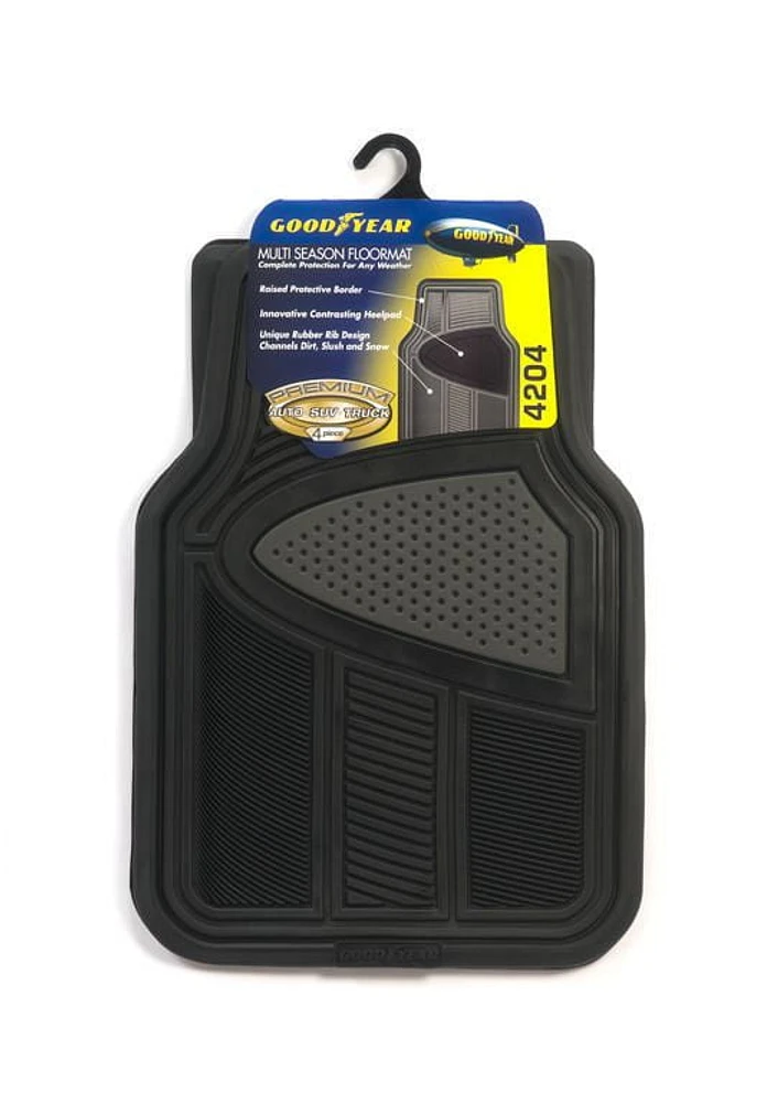 Premium Goodyear Rubber Multi Season Mat Set - Black Black