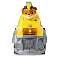 PAW Patrol, Mighty Pups Super PAWs Rubble’s Deluxe Vehicle with Lights and Sound