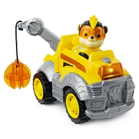 PAW Patrol, Mighty Pups Super PAWs Rubble’s Deluxe Vehicle with Lights and Sound