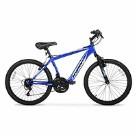 24" Hyper Bicycles Boundry Trail Front Suspension Unisex Steel Frame Mountain Bike Blue