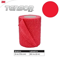 Bandage athlétique autoadhérent Tensor(MC) Sport, rouge, 7,62 cm x 4,57 m (3 po x 180 po)