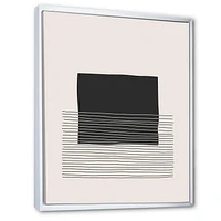 Designart Minimal Geometric Lines And Squares VIII FLOAT FRAME WALL ART