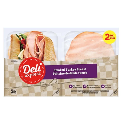 Poitrine de dinde fumée Deli Express 200 g