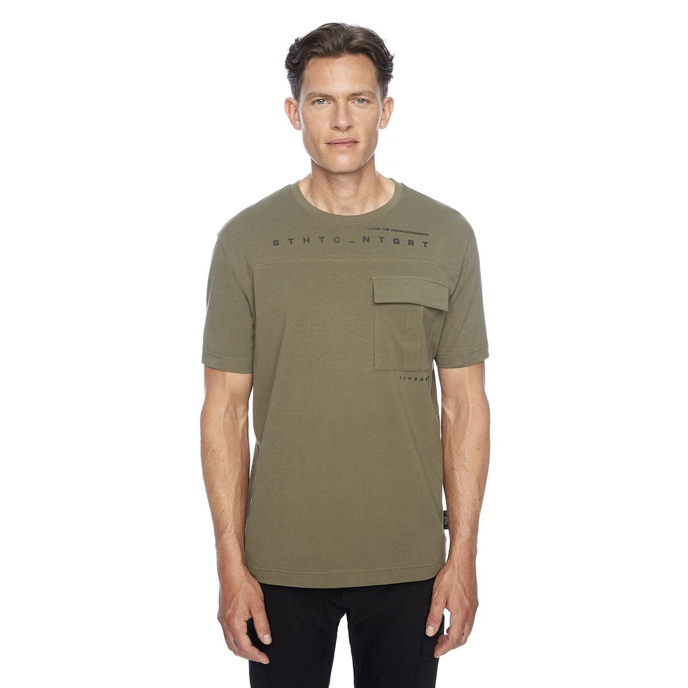 Tee-shirt manches courtes Dark Black pour hommes