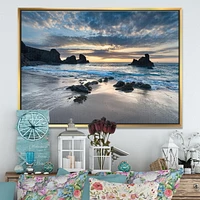 Designart Beautiful Porthcothan Bay FLOAT FRAME WALL ART