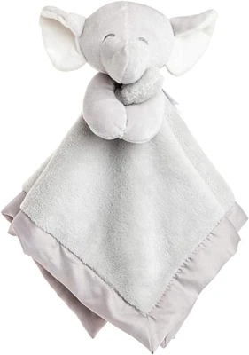 Kids Preferred Carter's Elephant Plush Stuffed Animal Snuggler Lovey Security Blanket - Grey