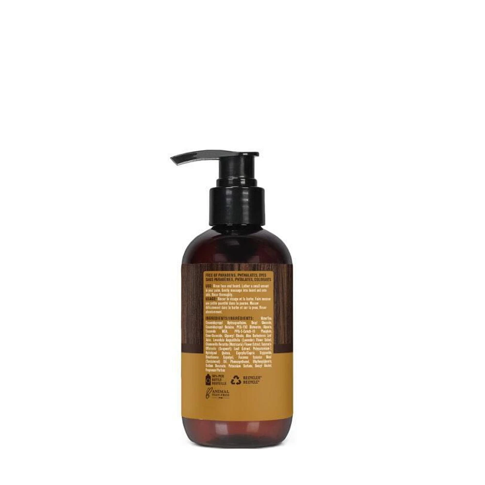 Every Man Jack Beard + Face Wash - Sandalwood | 200ML | Naturally Derived, Parabens-free, Pthalate-free, Dye-free, and Certified Cruelty Free, Every Man Jack Beard Wash