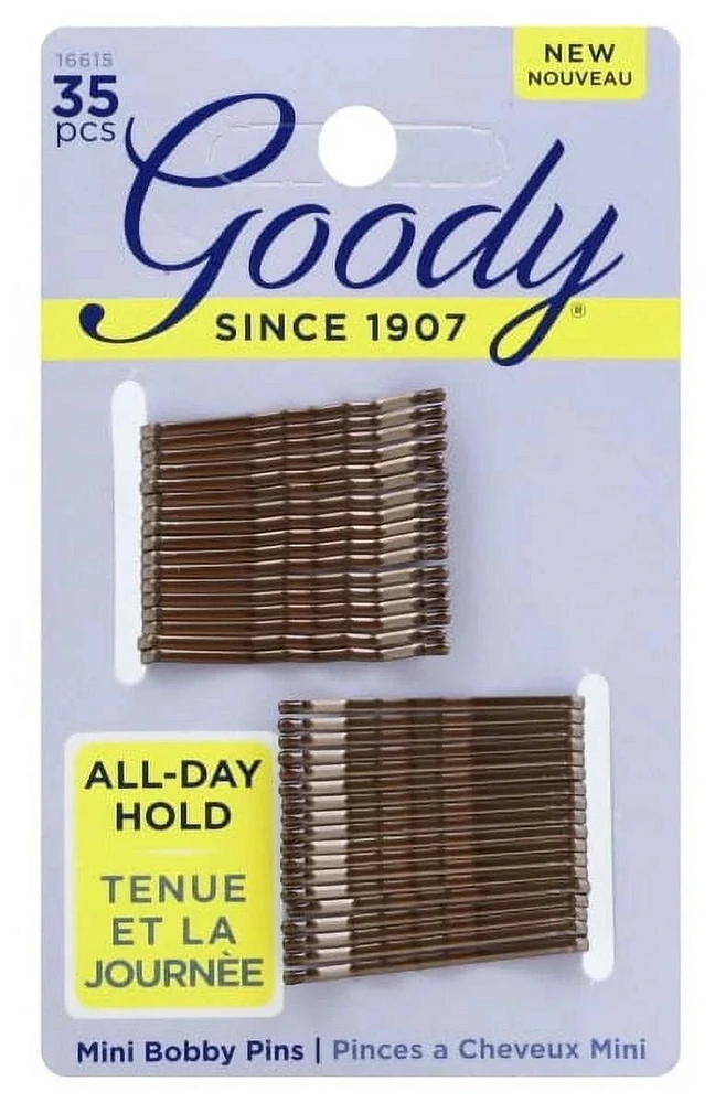 Goody Mini Basic Pins - Brown - 35Ct, Goody Mini Pins