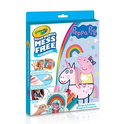 Crayola Color Wonder Mess-Free Colouring Kit, Peppa Pig, Ages 3+